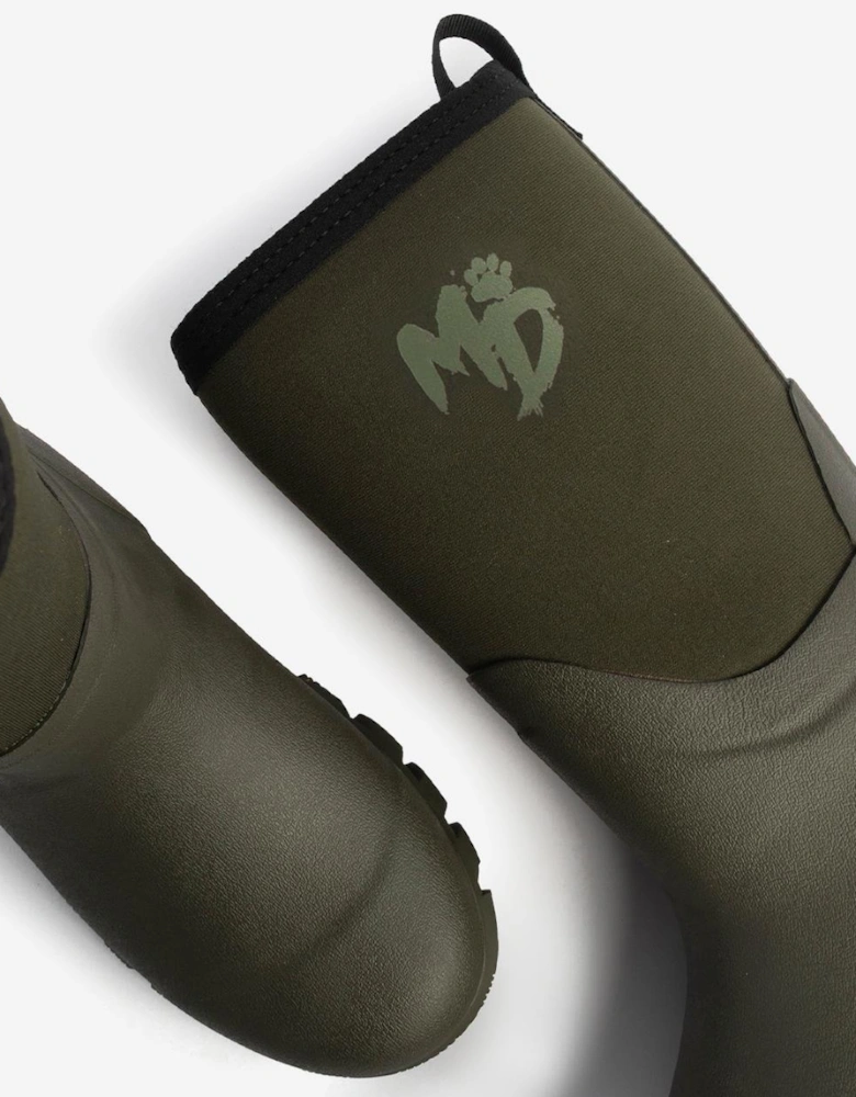 Mud Dogs RUTLAND MID Unisex Neoprene Wellies Olive