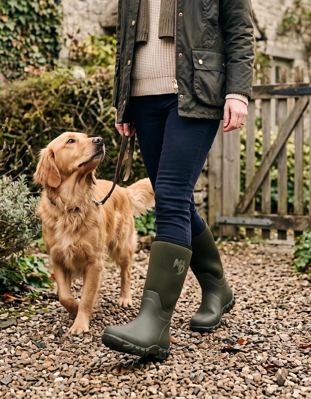 Mud Dogs RUTLAND MID Unisex Neoprene Wellies Olive