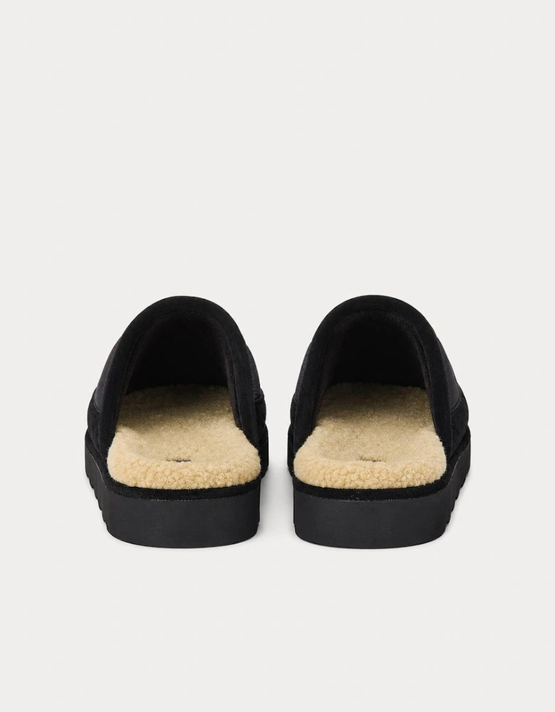 Polo Ralph Lauren READE SCF BR Mens Mules Black Nylon with Holiday Bear