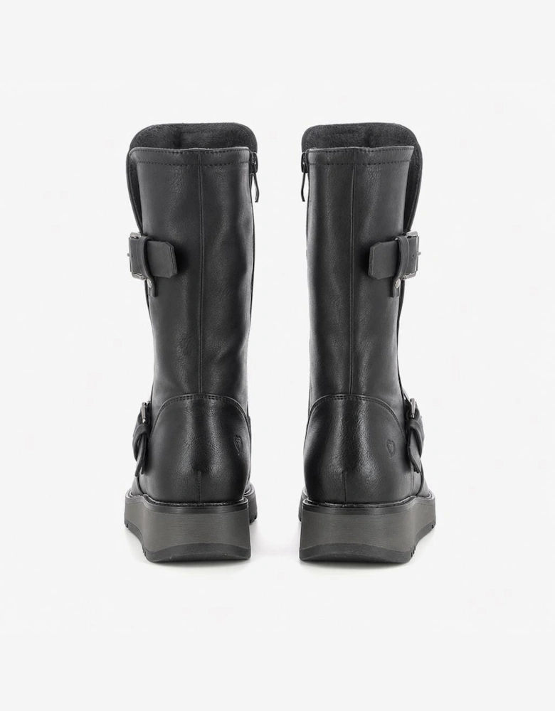Heavenly Feet HANNAH4 Womens Biker Boots Black