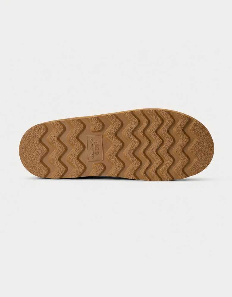 Polo Ralph Lauren READE CLOG Mens Mules Brown Suede with Tonal