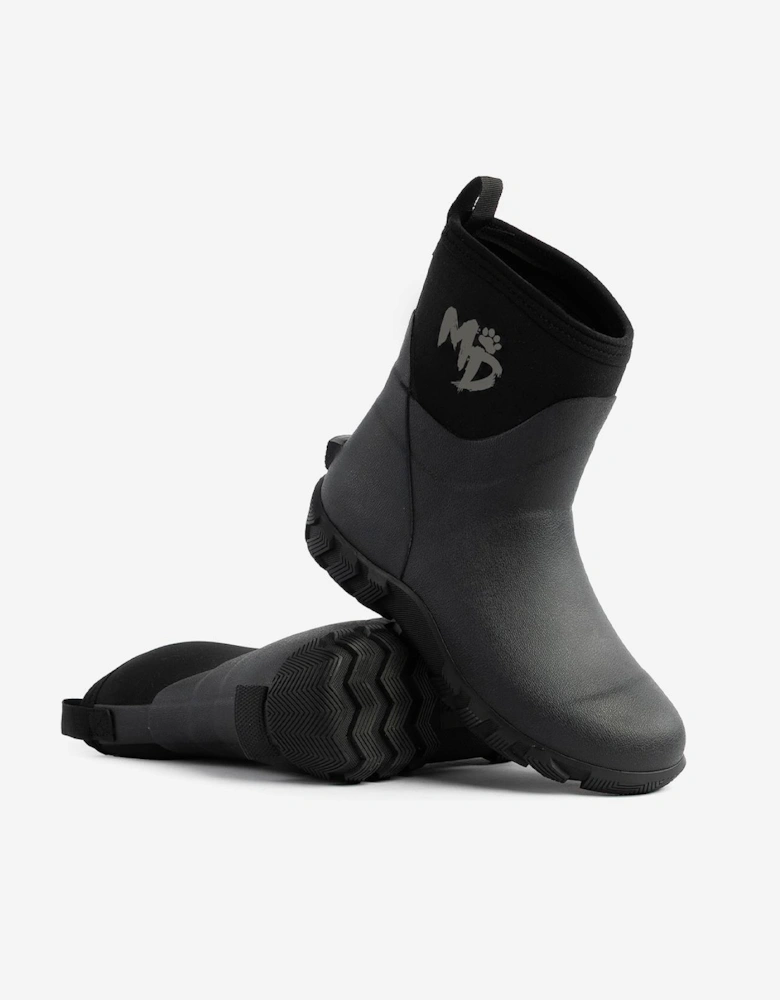 Mud Dogs RUTLAND SHORT Unisex Neoprene Wellies Black