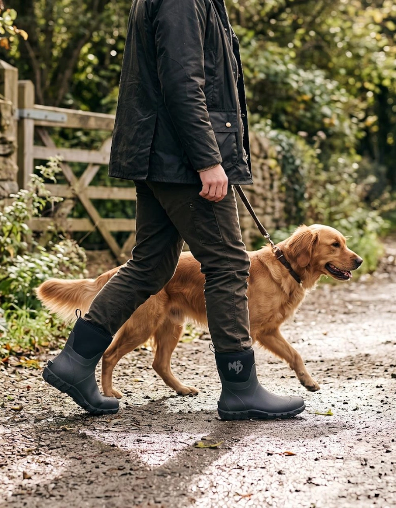Mud Dogs RUTLAND SHORT Unisex Neoprene Wellies Black