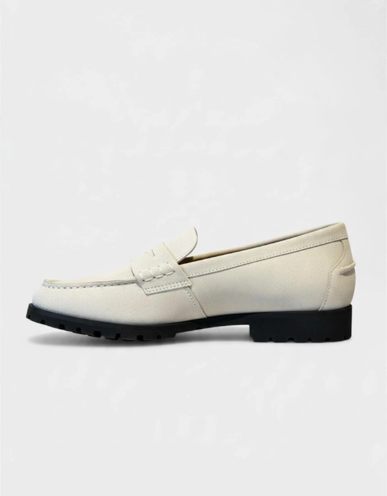 Country Suede Loafer Bone White