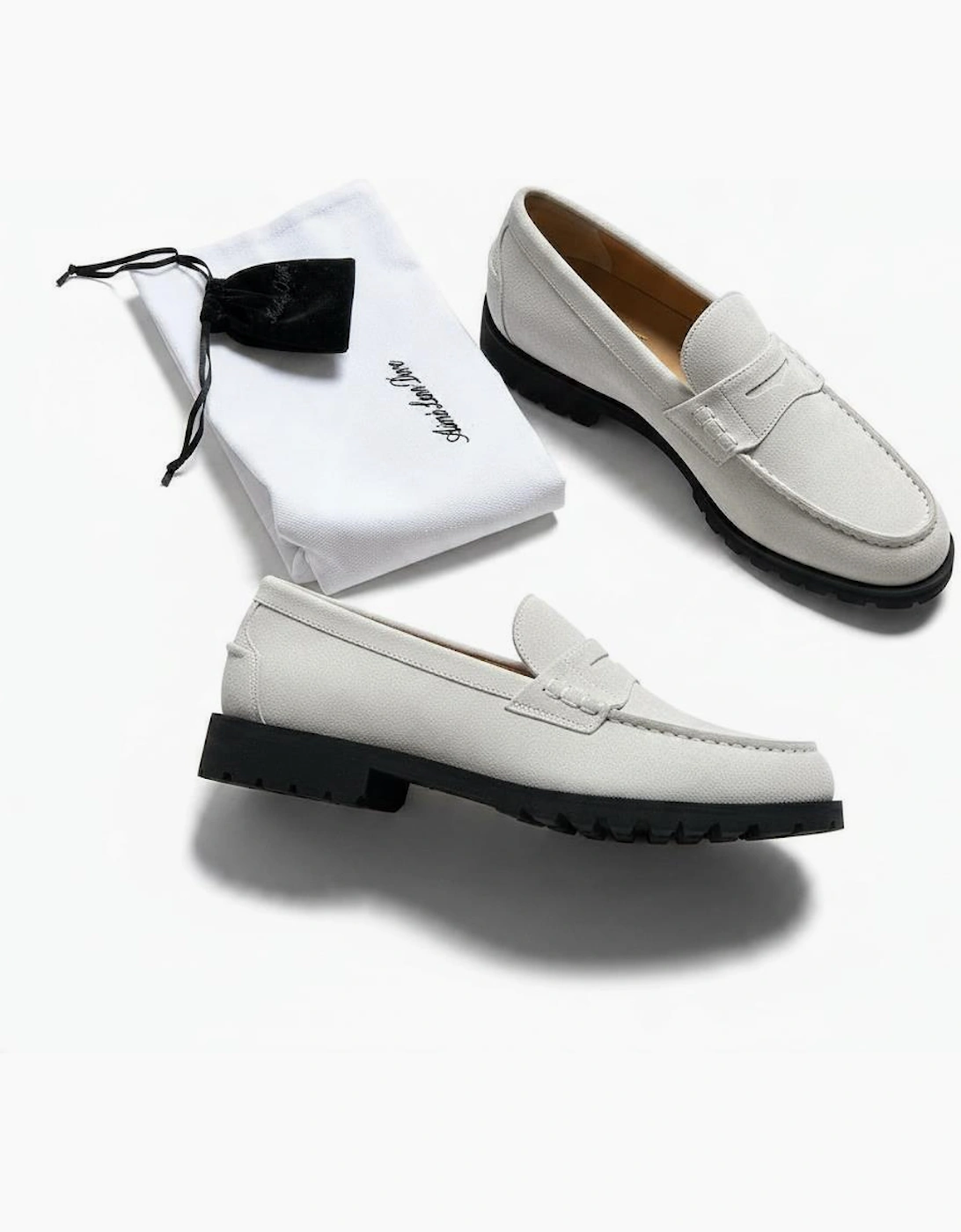 Country Suede Loafer Bone White