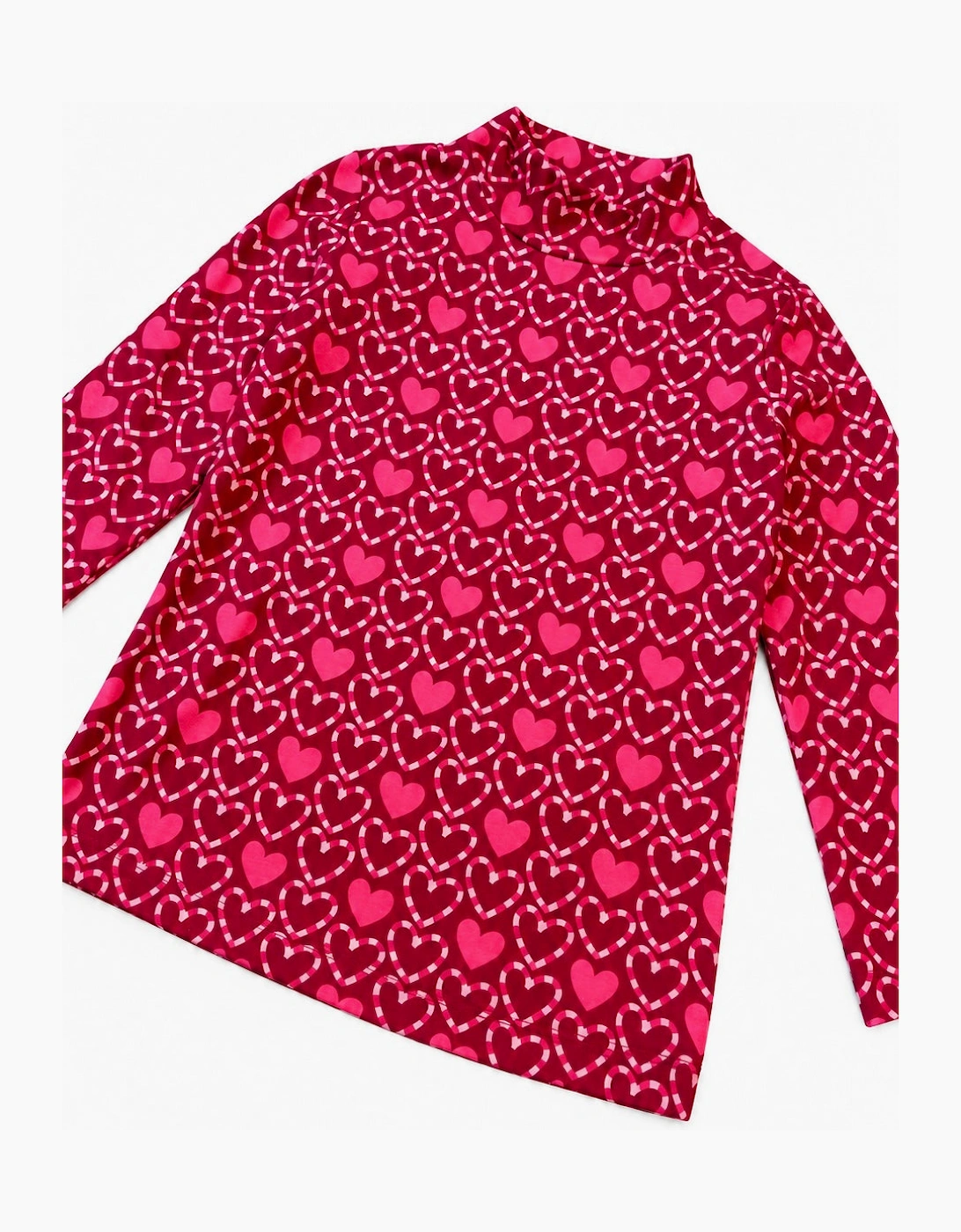 Girls Pink Heart High Neck Legging Set