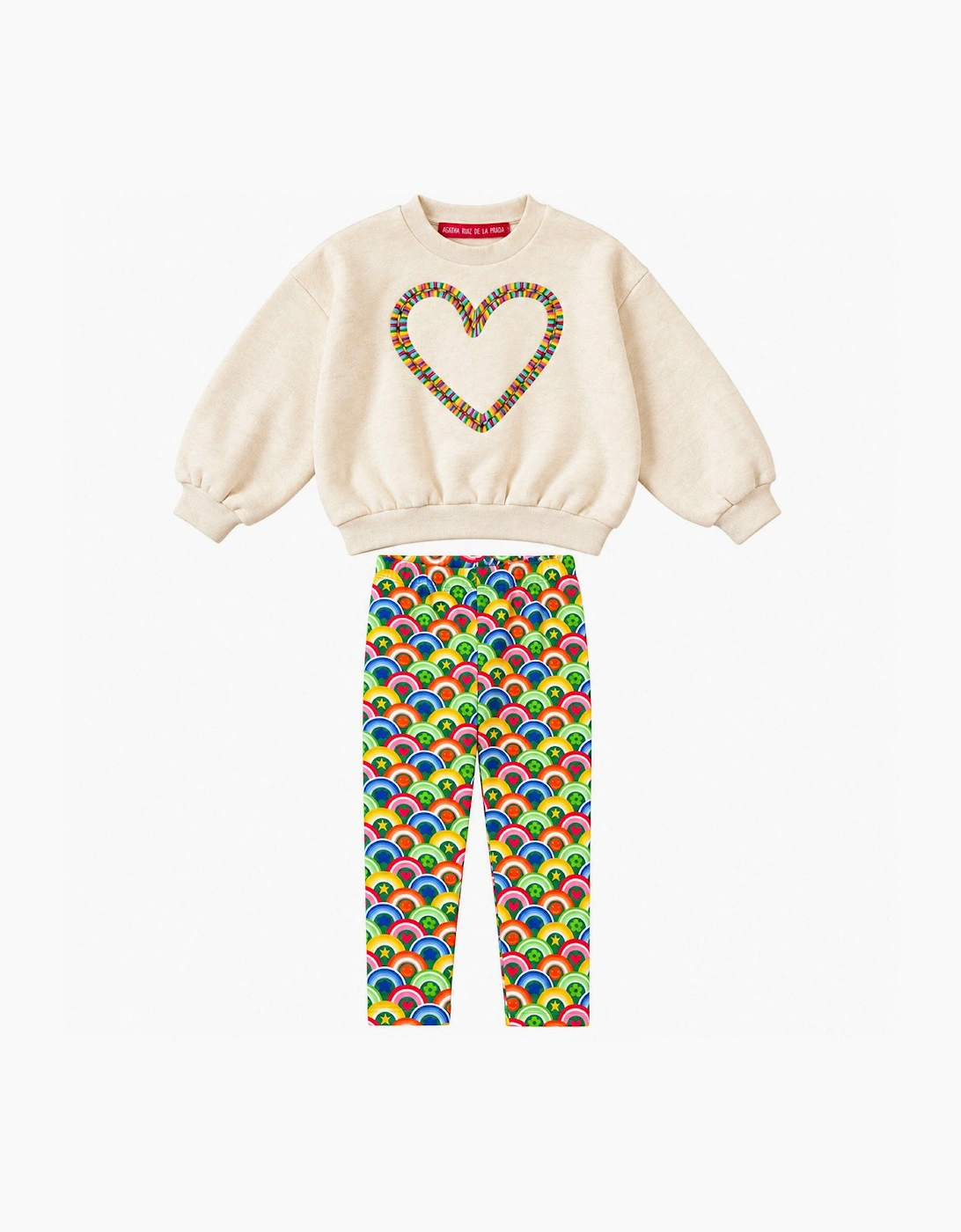 Girls Multicoloured Sweatshirt Legging Set