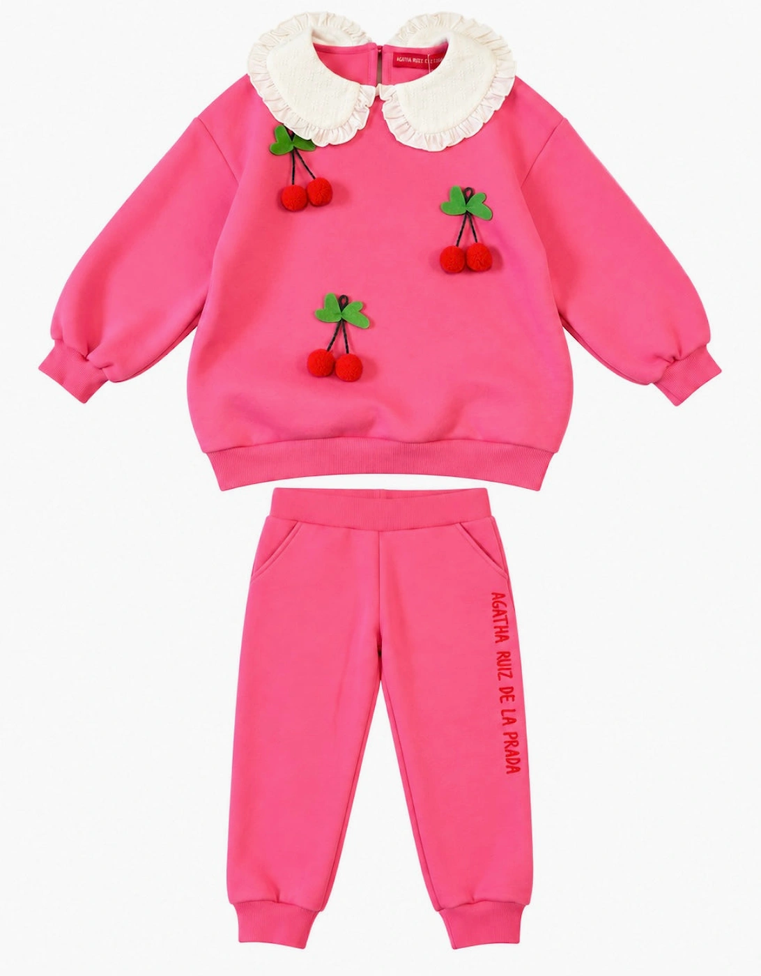 Girls Pink Cherry Tracksuit