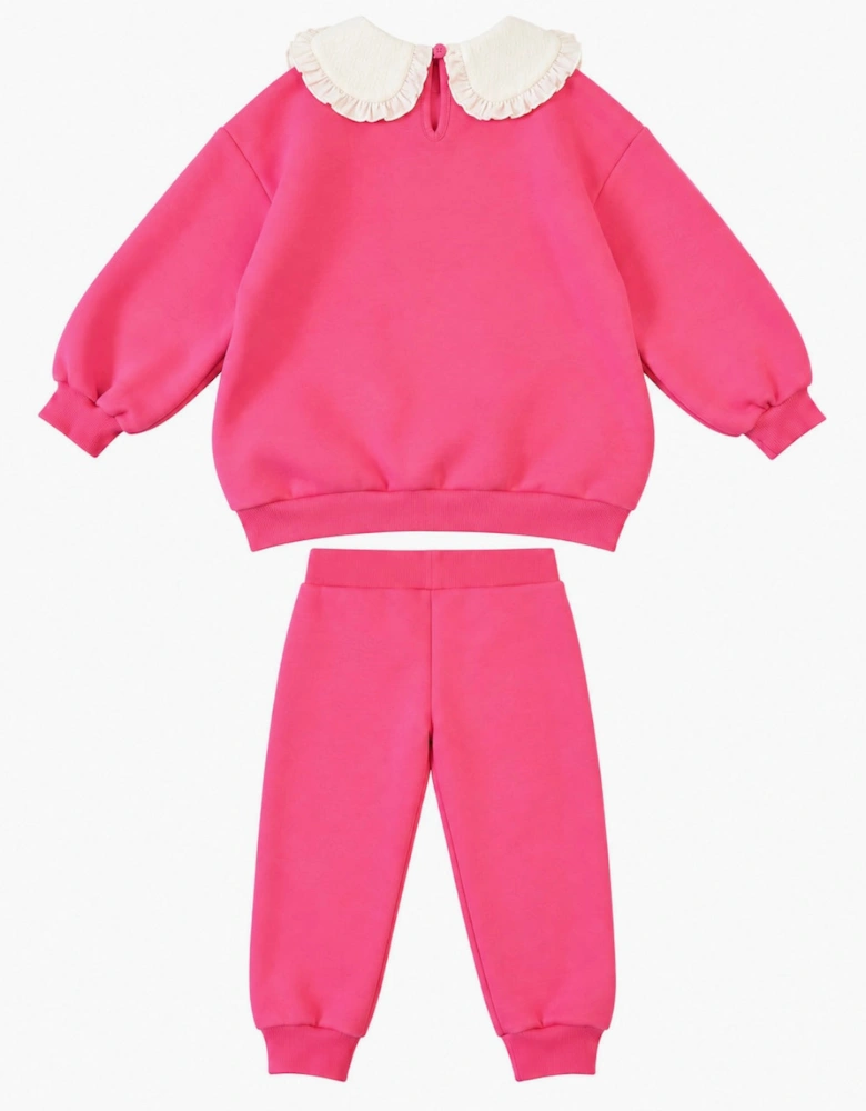 Girls Pink Cherry Tracksuit