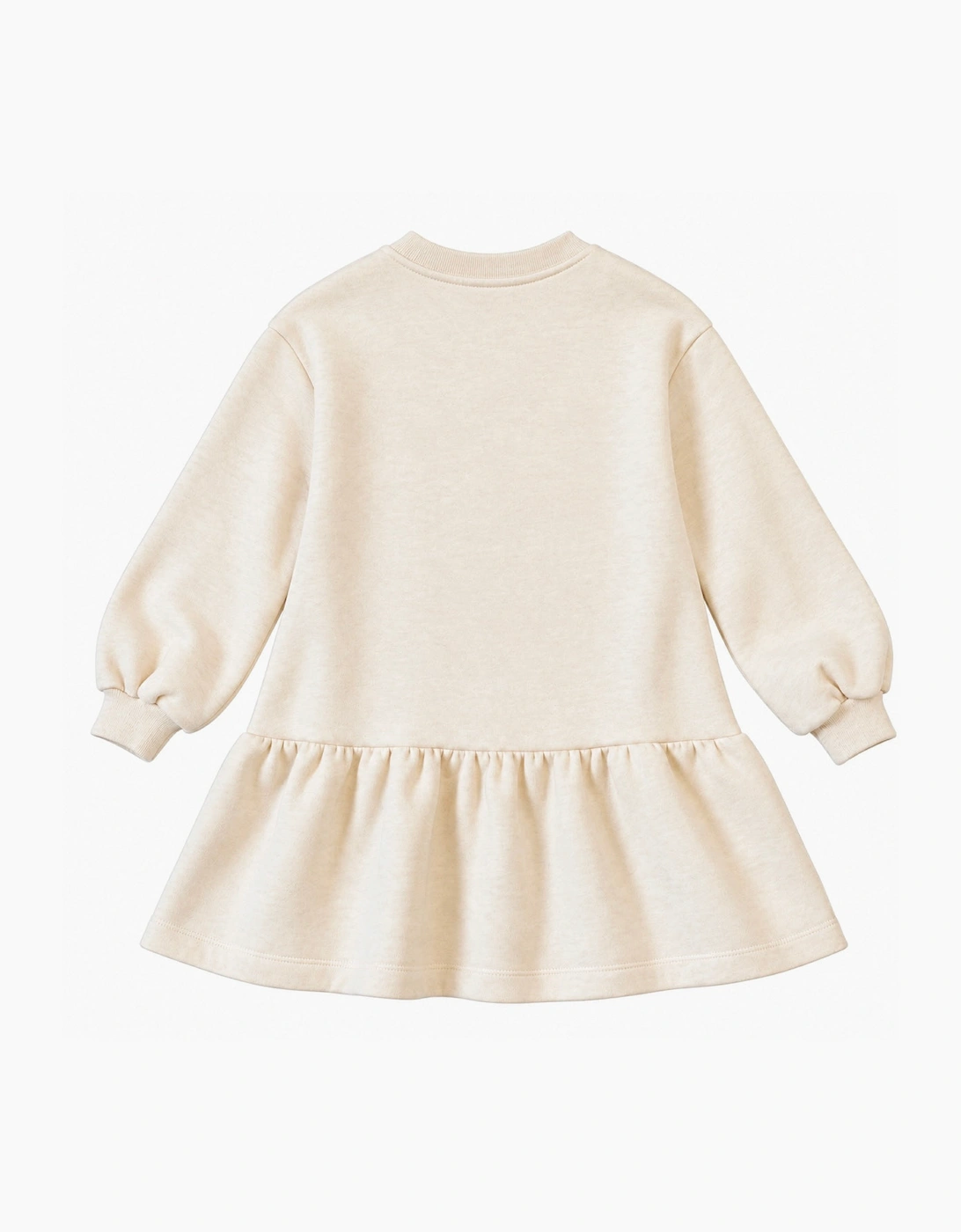 Girls Ivory Marl Cherry Sweatshirt Dress
