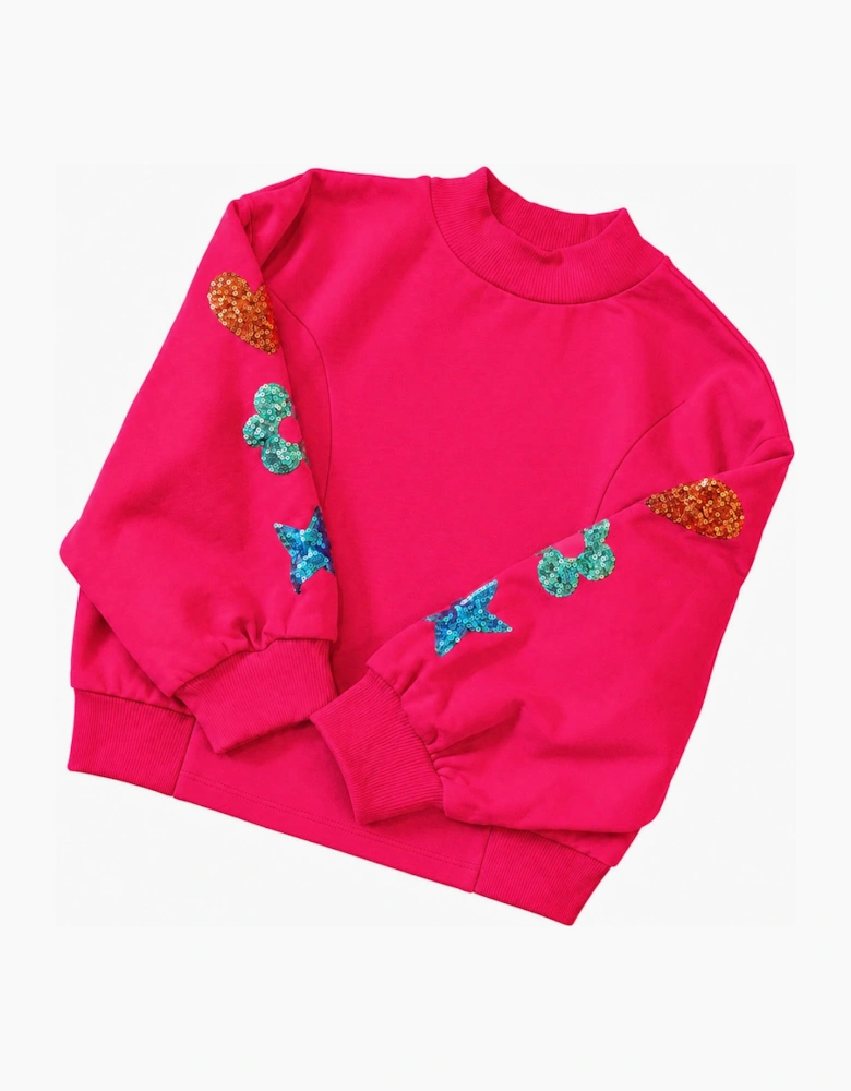 Girls Fuchsia Pink Sweatshirt Legging Set