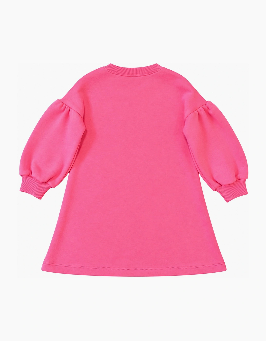 Girls Pink Cherry Sweatshirt Dress