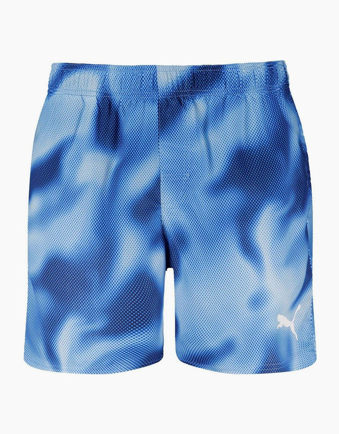 Abstract Print Swim Trunks with Elastic Waistband