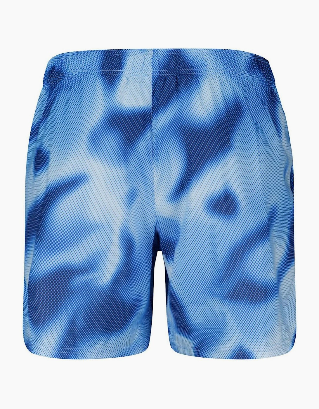 Abstract Print Swim Trunks with Elastic Waistband