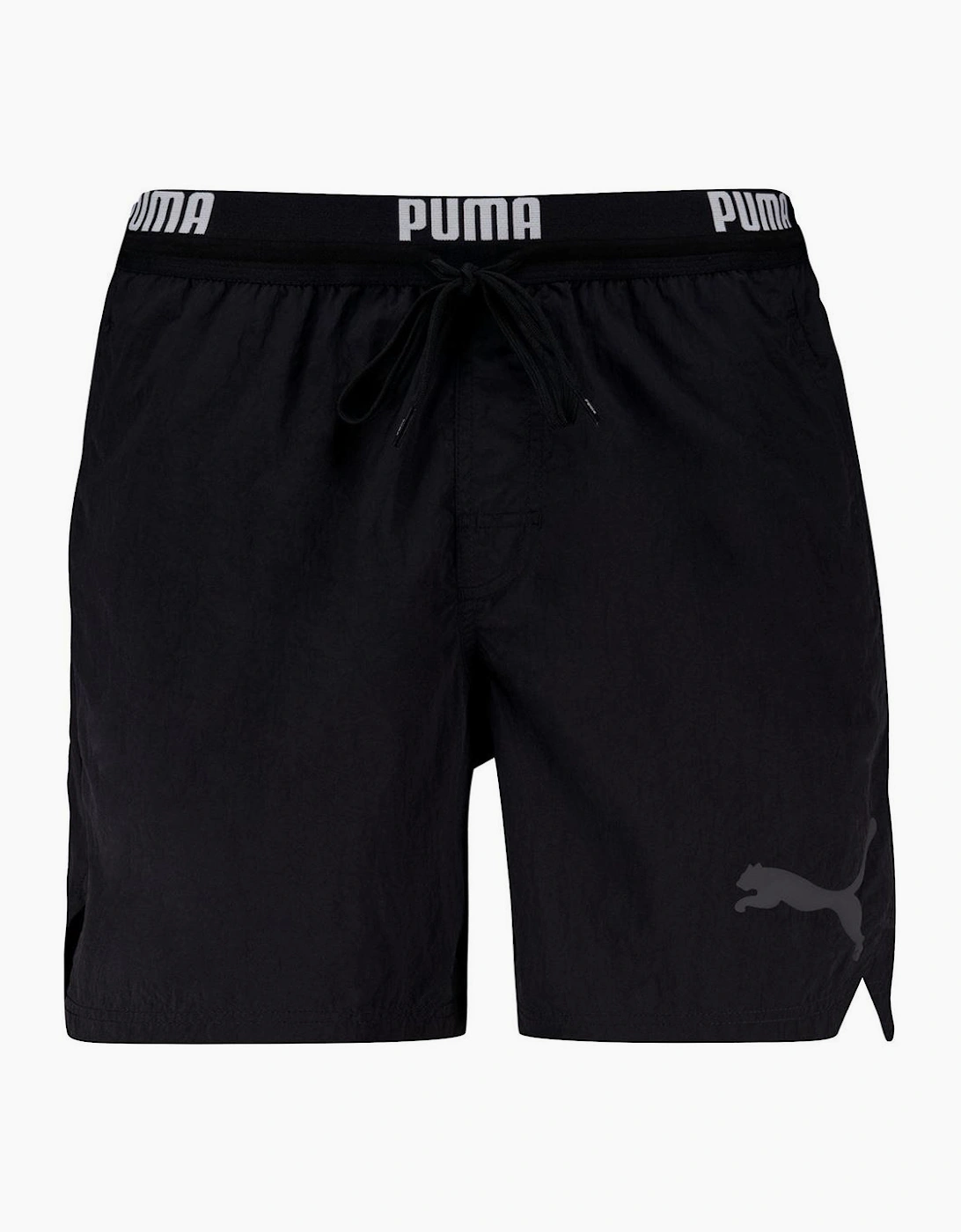 Puma Men's Crinkle Mid Swim Shorts - Black - L - Image 3