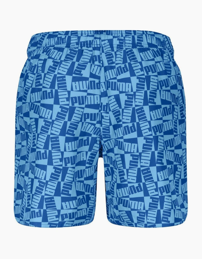 Printed Swim Trunks with Elastic Waistband