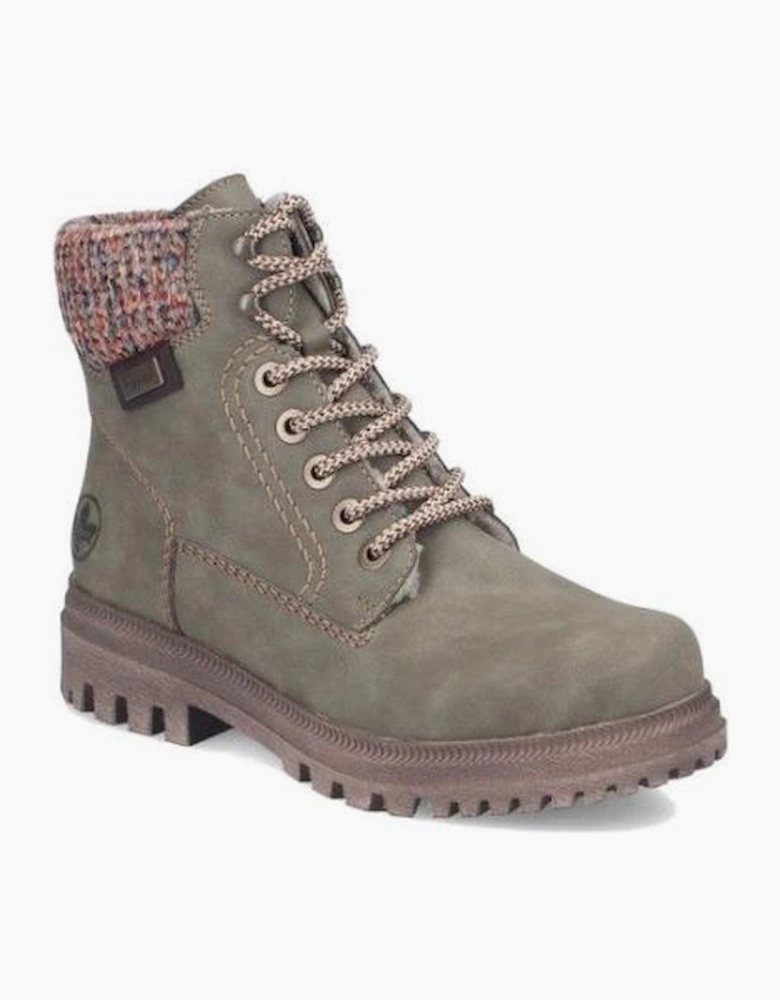 Rieker Ladies Boots Y7621-54 in Green