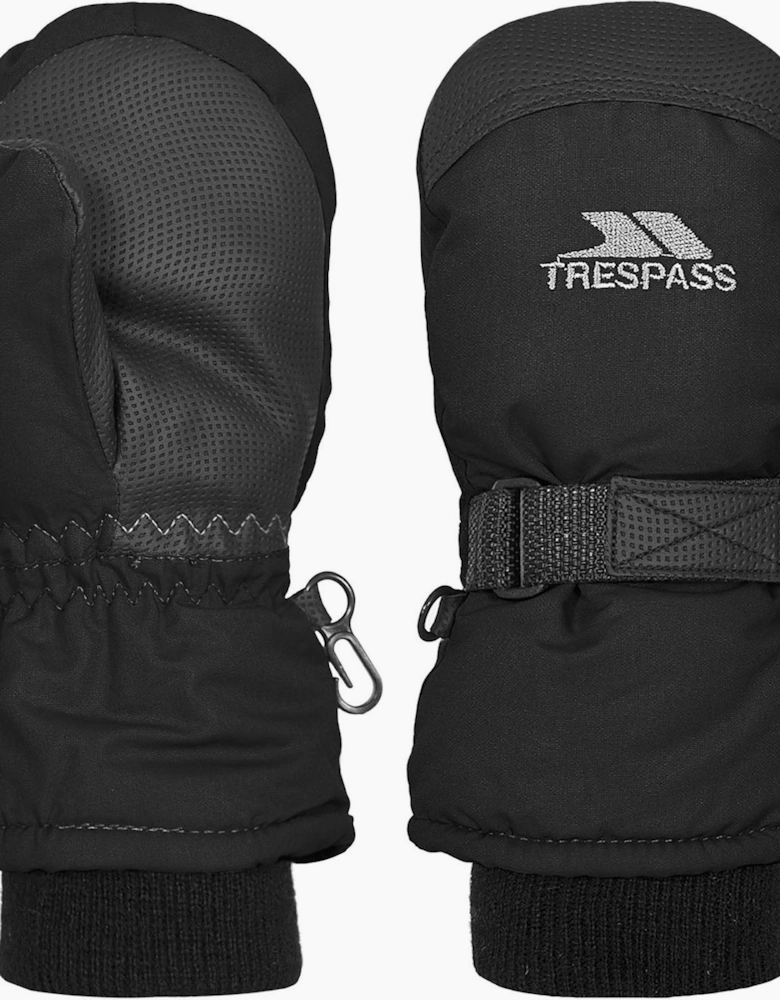 Trespass Kids Cowa Skiing Snowboarding Mittens - Black