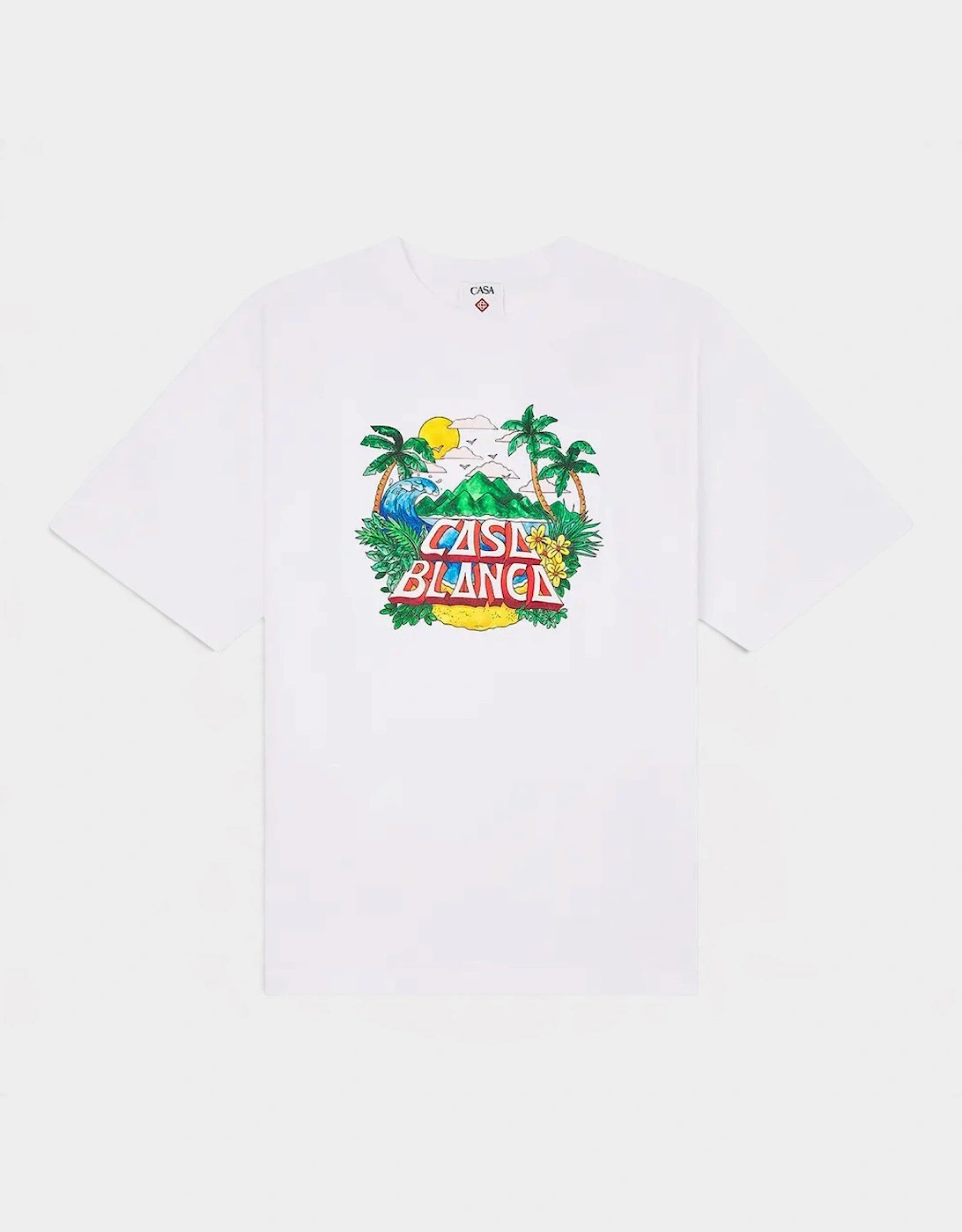 Casa Beach Wave Short Sleeve T-Shirt White