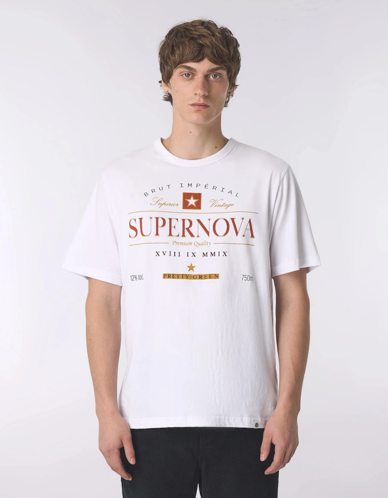 Pretty Green Supernova T-Shirt WHITE