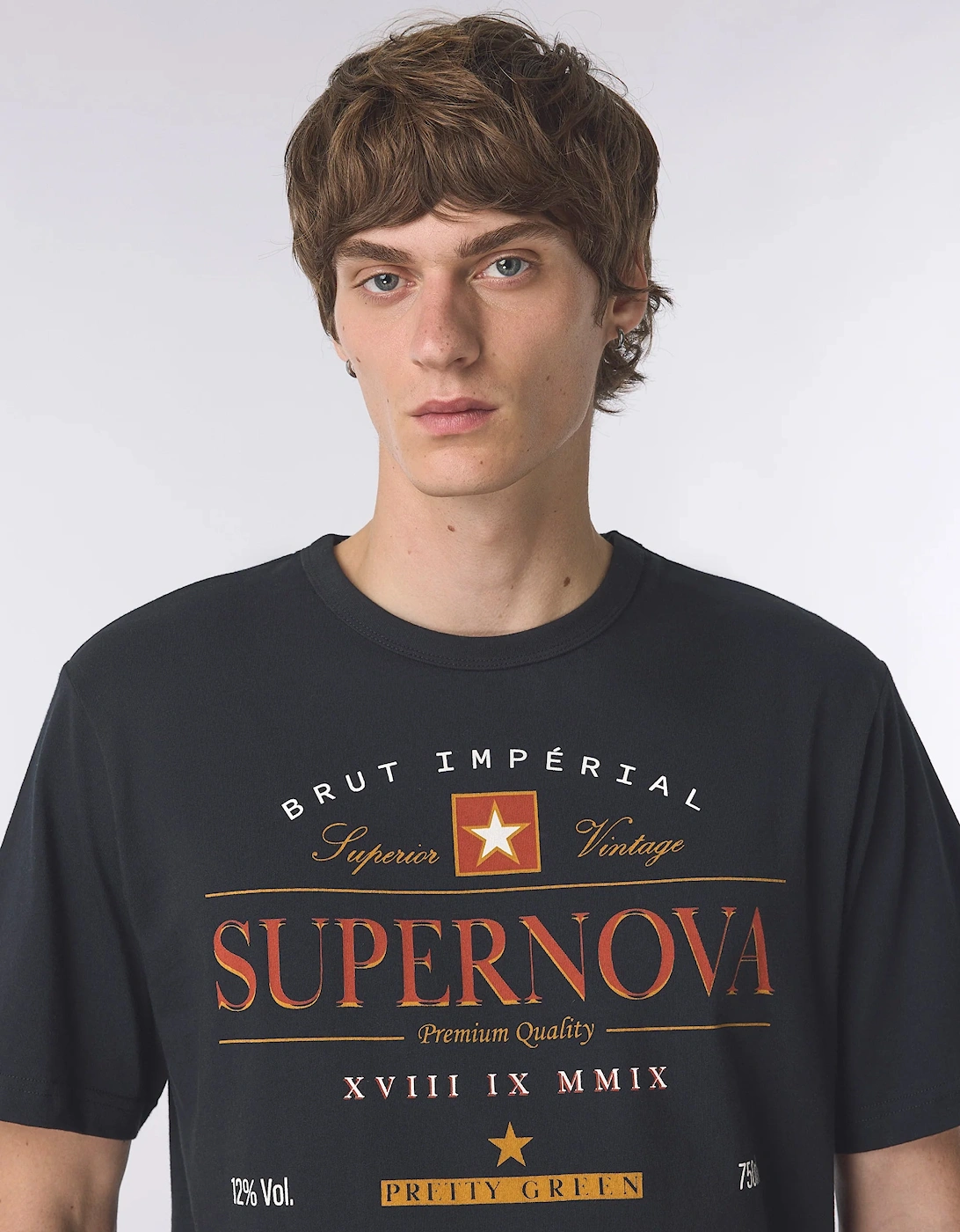 Pretty Green Supernova T-`Shirt BLACK