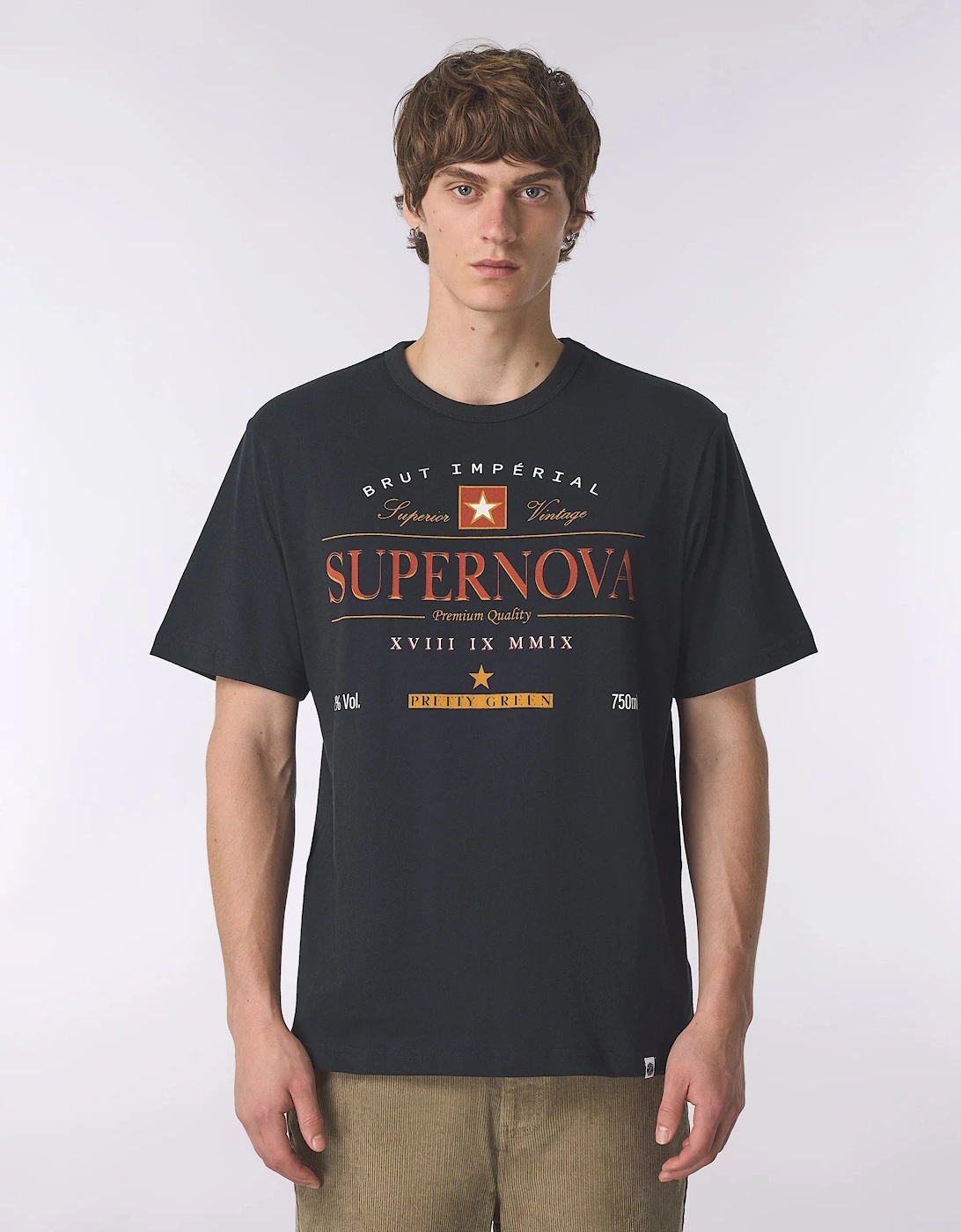 Pretty Green Supernova T-`Shirt BLACK