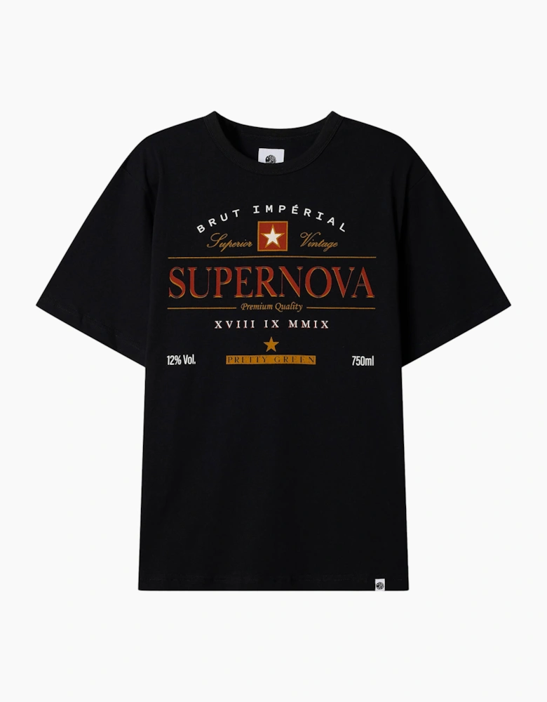 Pretty Green Supernova T-`Shirt BLACK