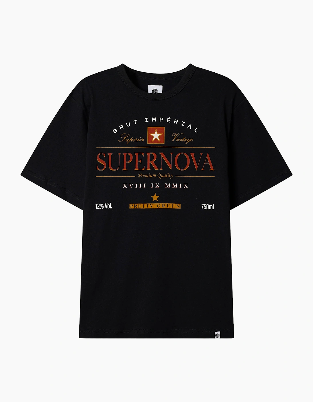 Pretty Green Supernova T-`Shirt BLACK