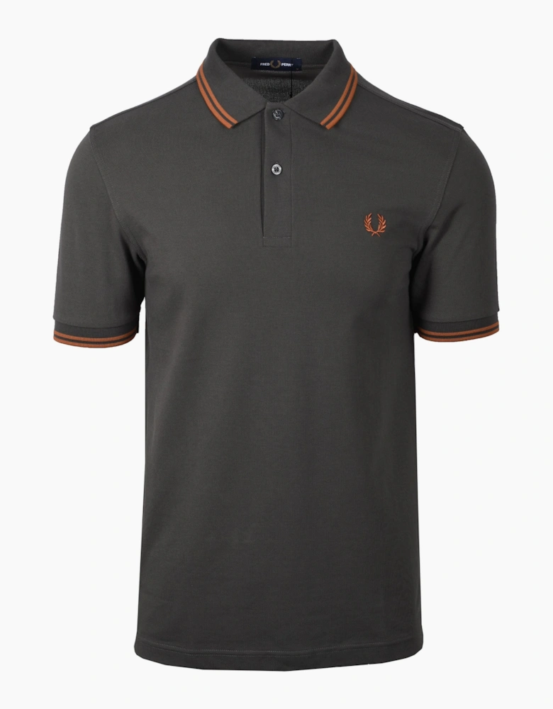 Fred Perry Twin Tipped Polo Shirt Field Green/Nutflake