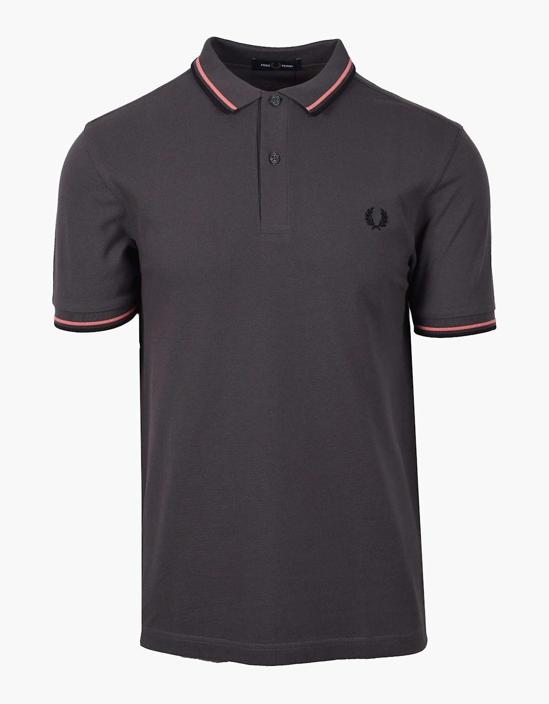 Fred Perry Twin Tipped Polo Shirt Gun Metal/Coral/Black