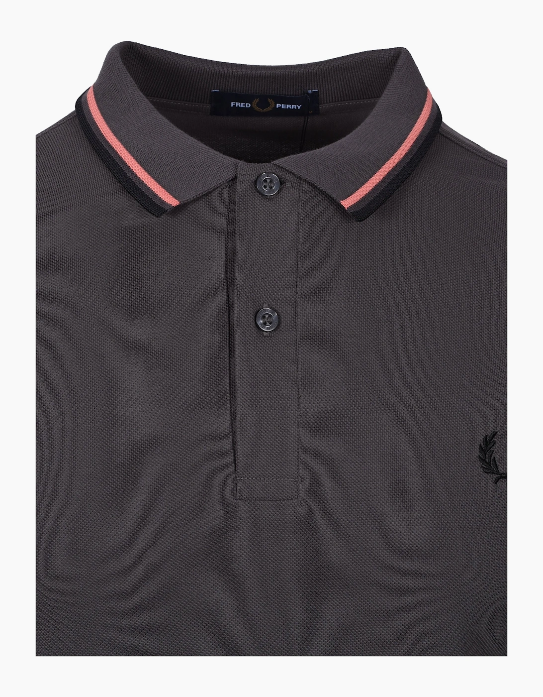 Fred Perry Twin Tipped Polo Shirt Gun Metal/Coral/Black