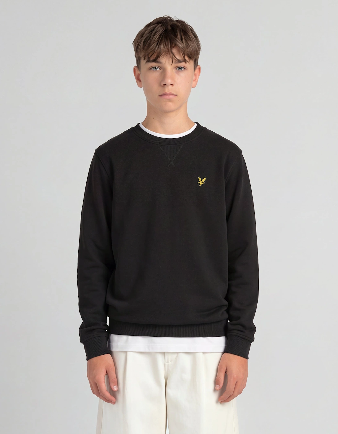 Lyle And Scott Boys Black Kids' Crew Sweatshirt, Sports Direct - Image 7