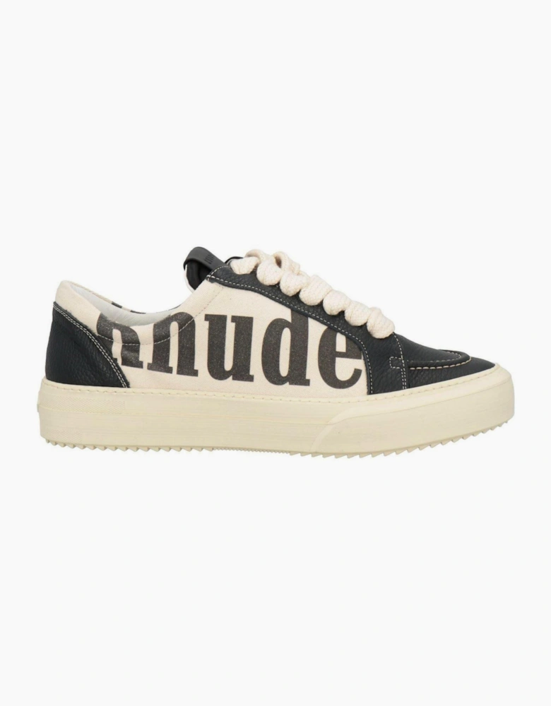 RHUDE RH V1 LOGO SNEAKERS CREAM / BLACK