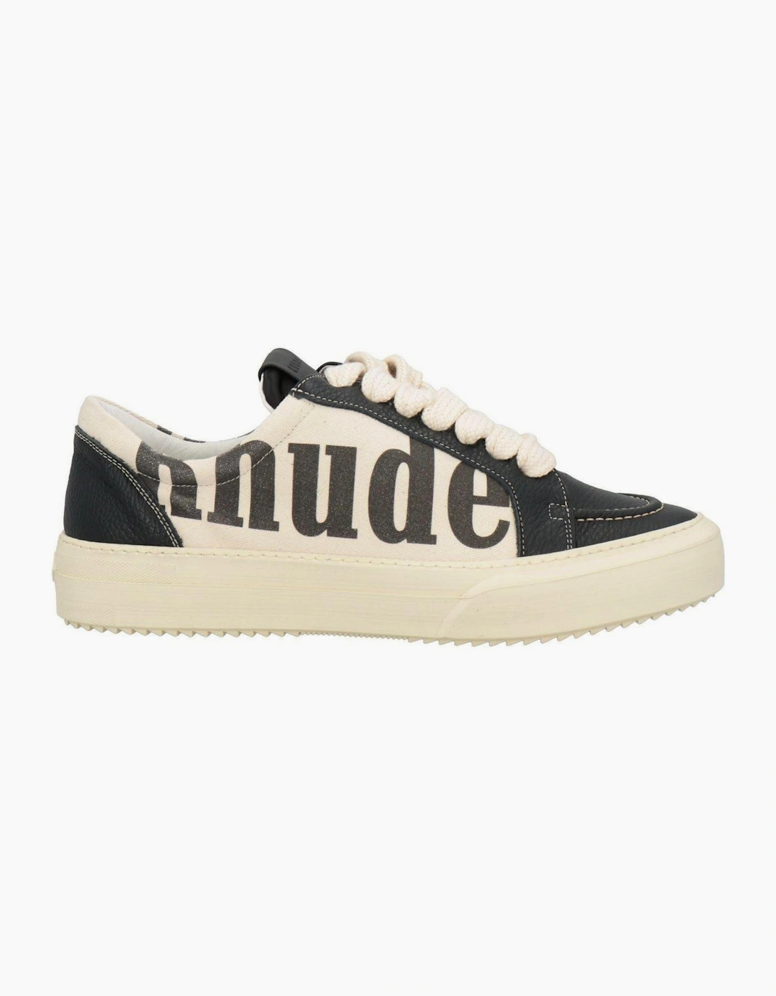 RHUDE RH V1 LOGO SNEAKERS CREAM / BLACK