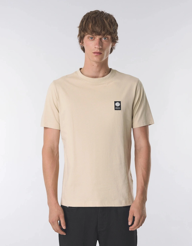 Pretty Green Sinclair Short Sleeve T-Shirt Champagne