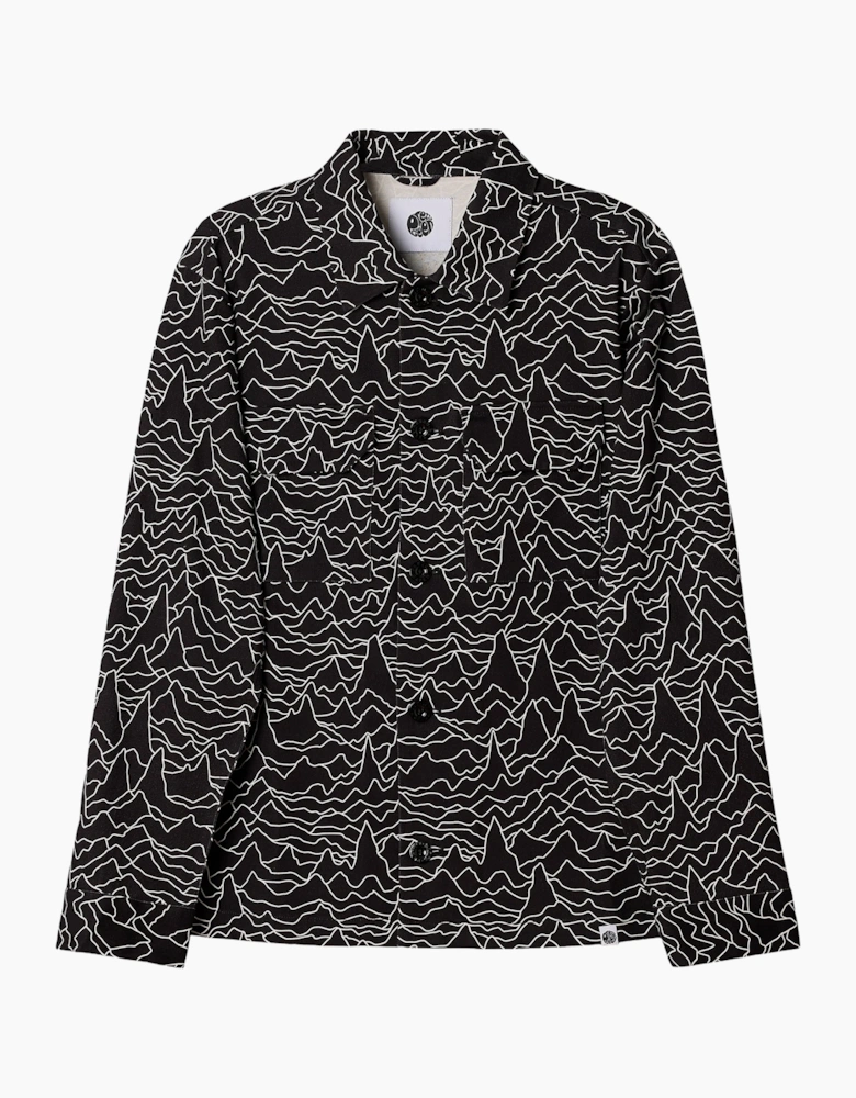 Pretty Green Pulsar Jacket with print BLACK