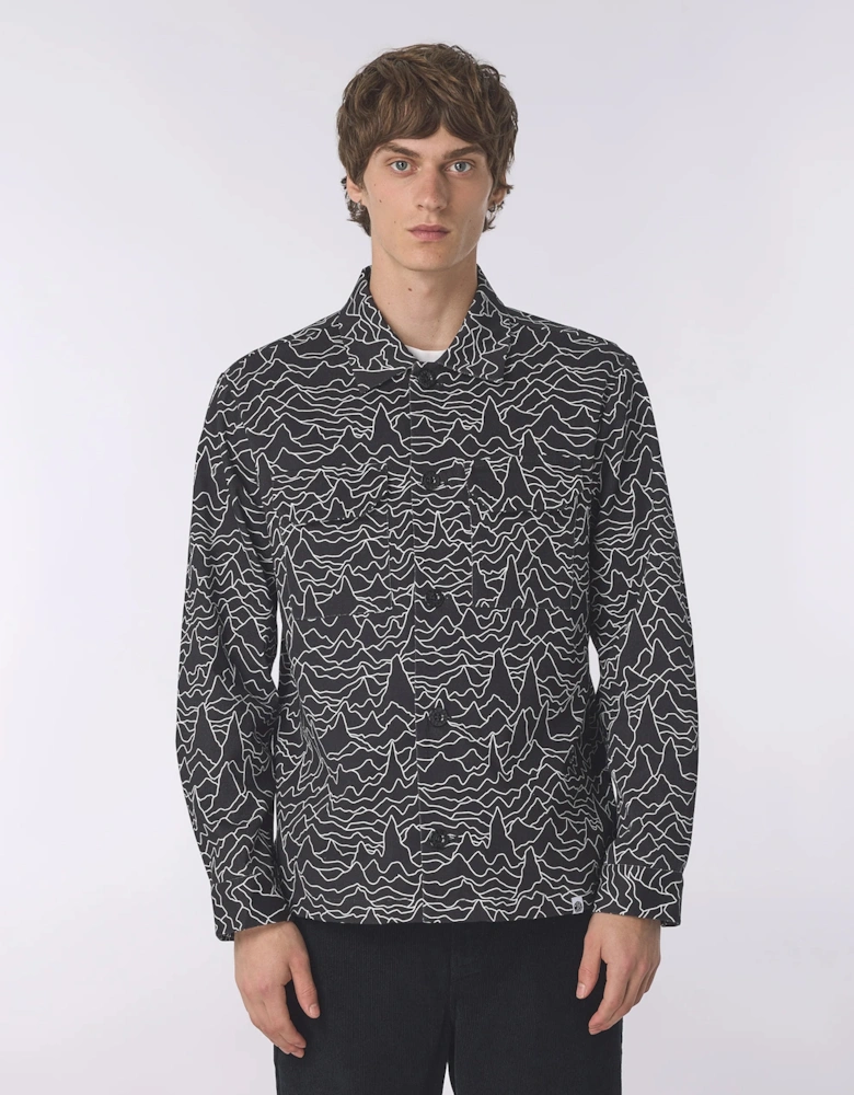 Pretty Green Pulsar Jacket with print BLACK