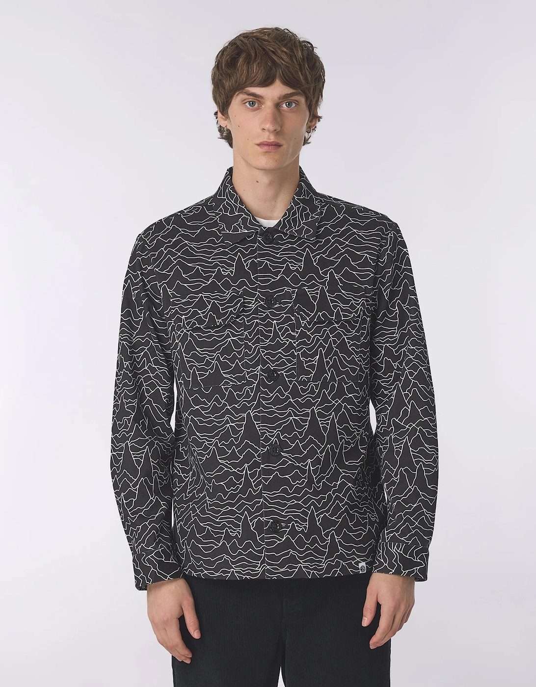 Pretty Green Pulsar Jacket with print BLACK
