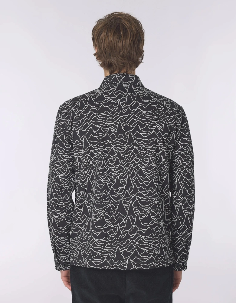 Pretty Green Pulsar Jacket with print BLACK