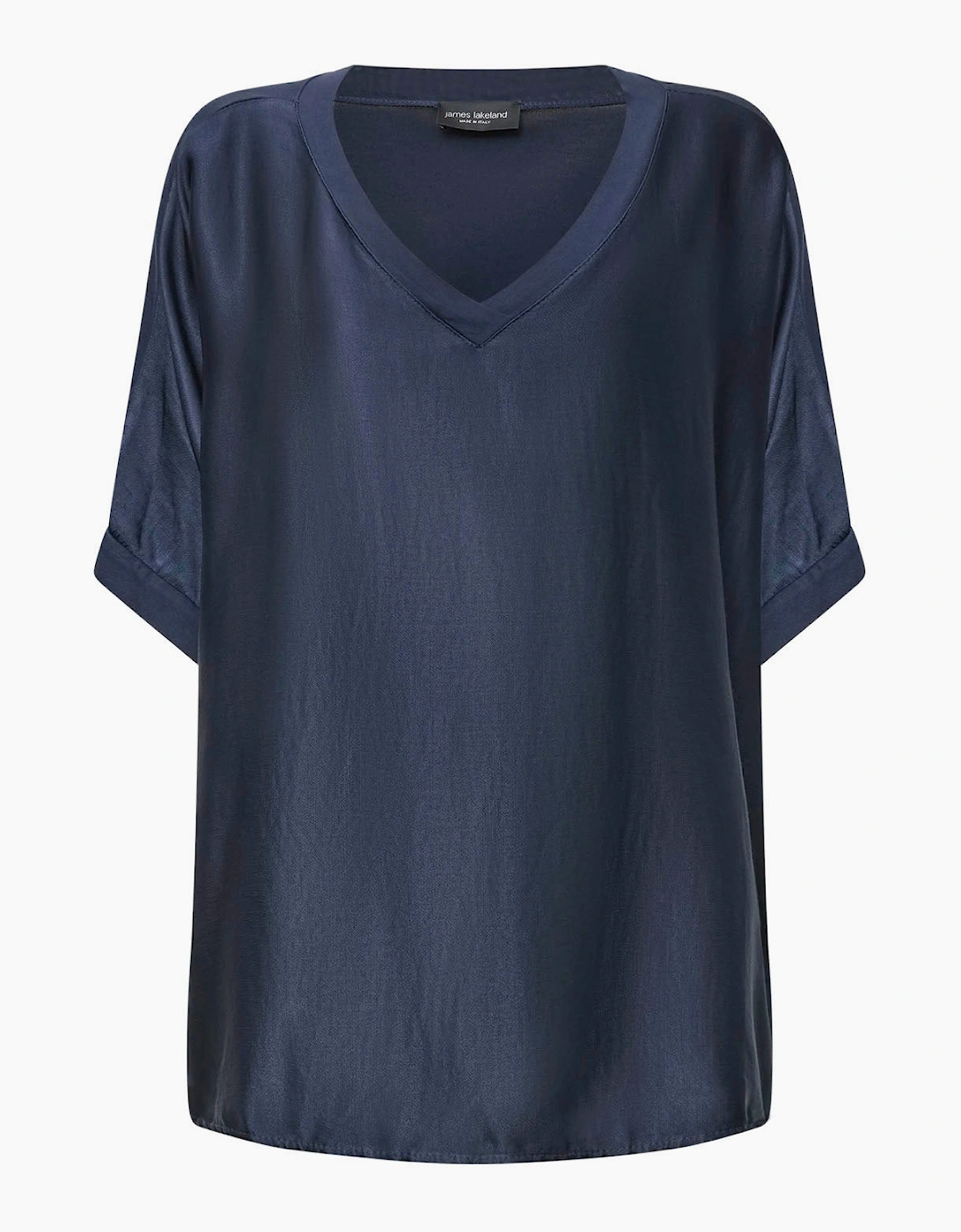 Navy V-Neck Relaxed Fit Top