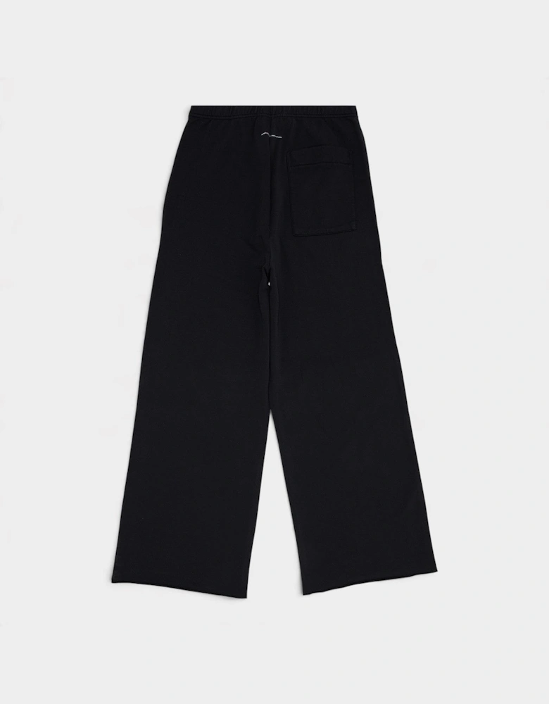 MM6 Wide-Fit Distressed Unbrushed Jersey Sweatpants Black