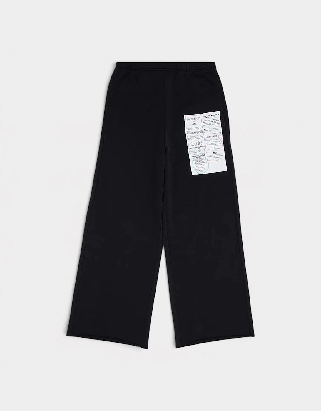 MM6 Wide-Fit Distressed Unbrushed Jersey Sweatpants Black