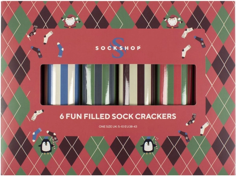 Sockshop 6 Funfilled Sock Crackers ASSORTED