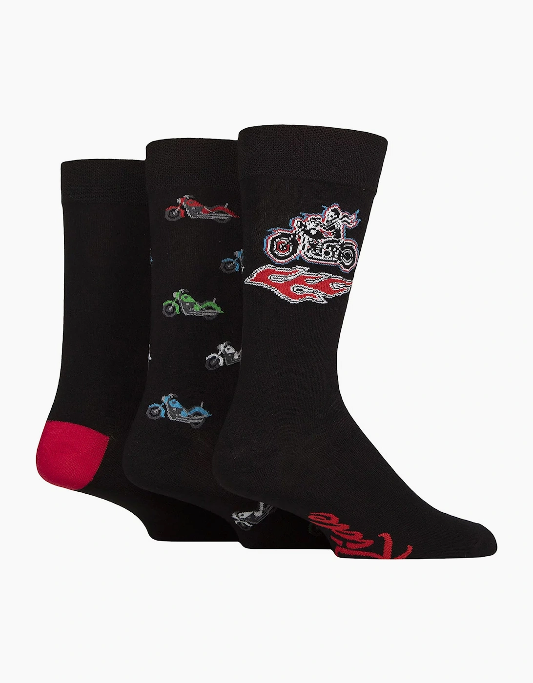 Lazy Panda Novelty Bamboo Socks 3 Pack BLACK