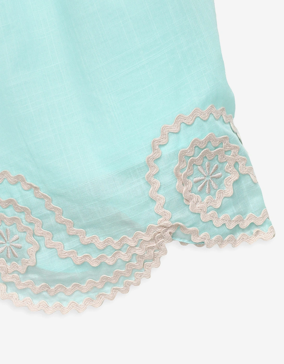 Zimmermann Girls Waverly Ric Rac Shorts in Blue