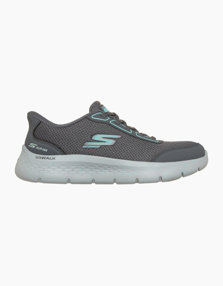 Skechers Go Walk Flex Mabel Textile Women's Charcoal/Turquoise Trainers