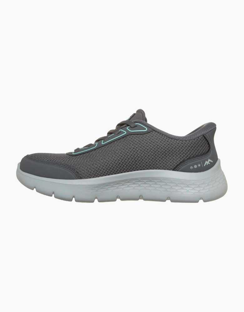 Skechers Go Walk Flex Mabel Textile Women's Charcoal/Turquoise Trainers