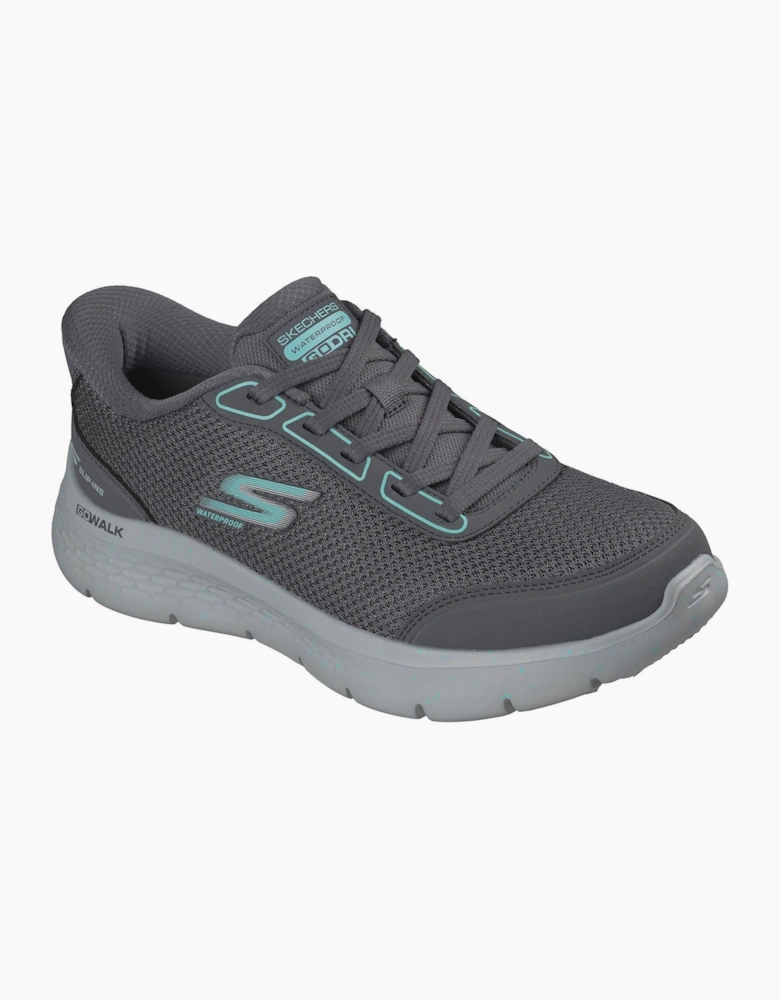Skechers Go Walk Flex Mabel Textile Women's Charcoal/Turquoise Trainers