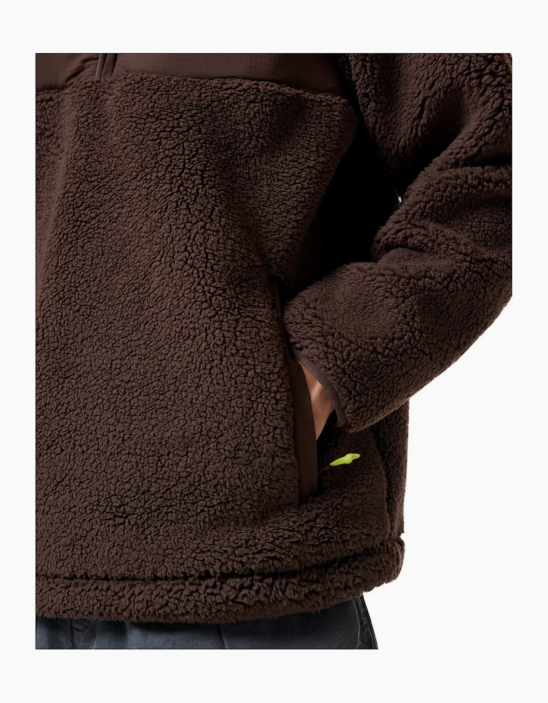 Hunter Elements 1/4 Zip Borg Polyester Men's Brown Fleece Pullover