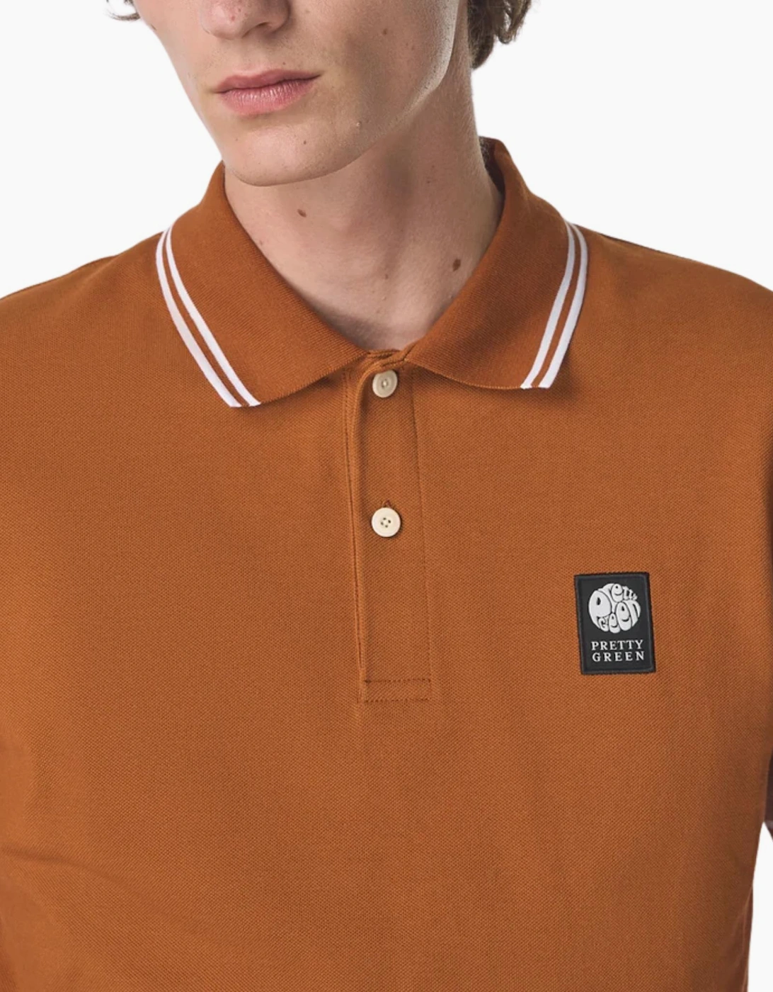 Pretty Green Rayner SS Rust Polo